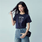 Giordano Women’s Cotton Holiday Graphic T-Shirt | Online Exclusive - first_variant_option_2 Premium Print Tee for Giordano