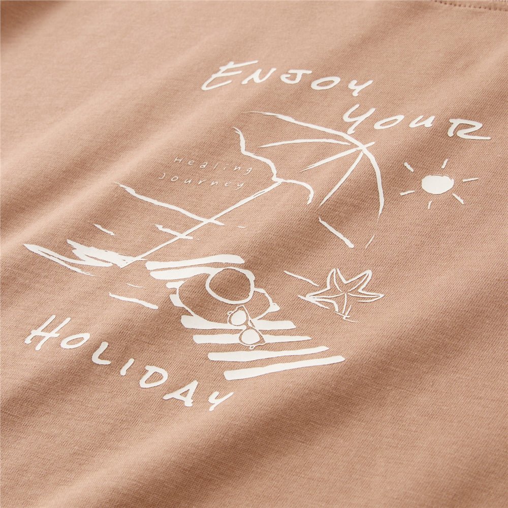 Giordano Women’s Cotton Holiday Graphic T-Shirt | Online Exclusive - first_variant_option_2 Premium Print Tee for Giordano