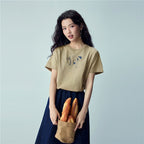 Giordano Women’s Cotton Holiday Graphic T-Shirt | Online Exclusive - first_variant_option_2 Premium Print Tee for Giordano
