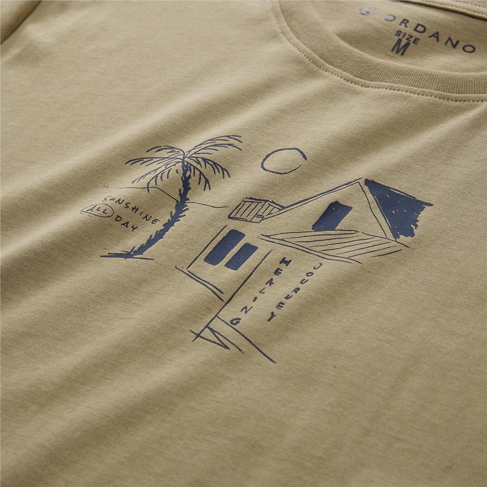 Giordano Women’s Cotton Holiday Graphic T-Shirt | Online Exclusive - first_variant_option_2 Premium Print Tee for Giordano