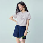 Giordano Women’s Cotton Holiday Graphic T-Shirt | Online Exclusive - first_variant_option_2 Premium Print Tee for Giordano