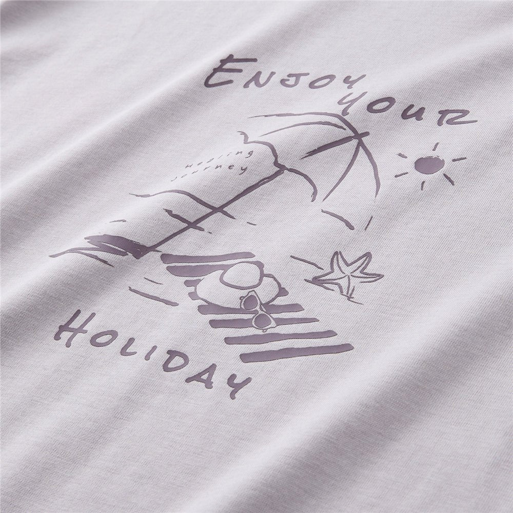 Giordano Women’s Cotton Holiday Graphic T-Shirt | Online Exclusive - first_variant_option_2 Premium Print Tee for Giordano