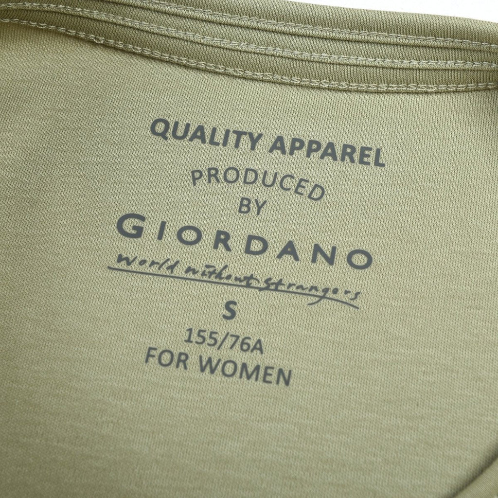 Giordano Women's Cotton Interlock Crew Neck Short Sleeve Comfort Tee - Premium Tee