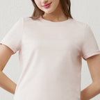 Giordano Women's Cotton Interlock Crew Neck Short Sleeve Comfort Tee - Premium Tee