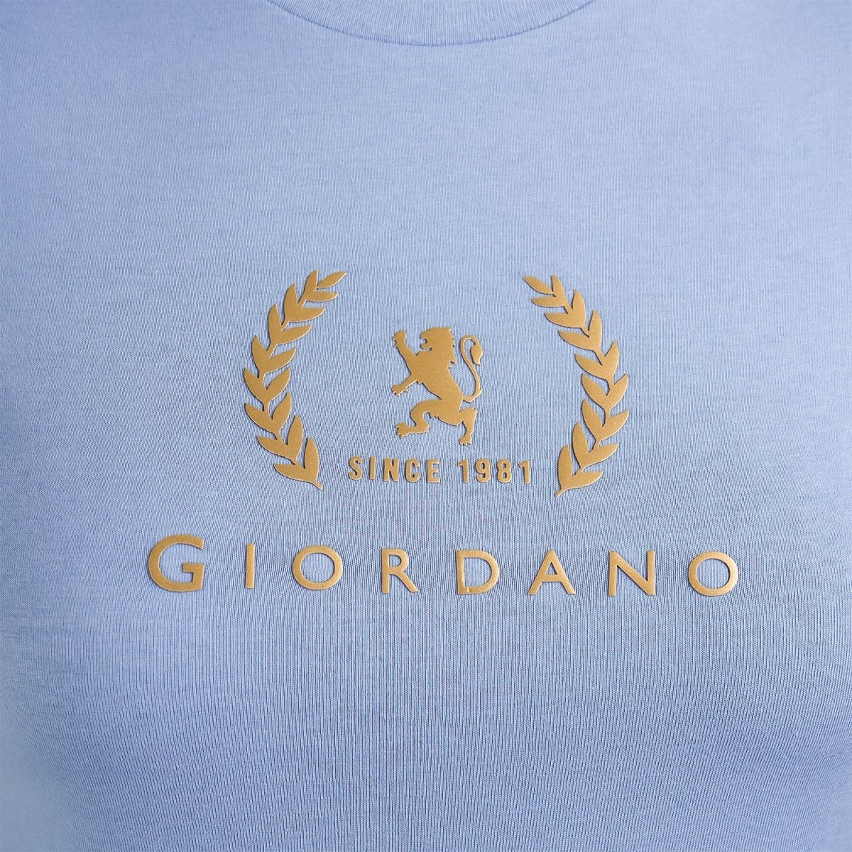 Giordano Women's Cotton Jersey Crew Neck Logo Print Tee - Premium Print Tee