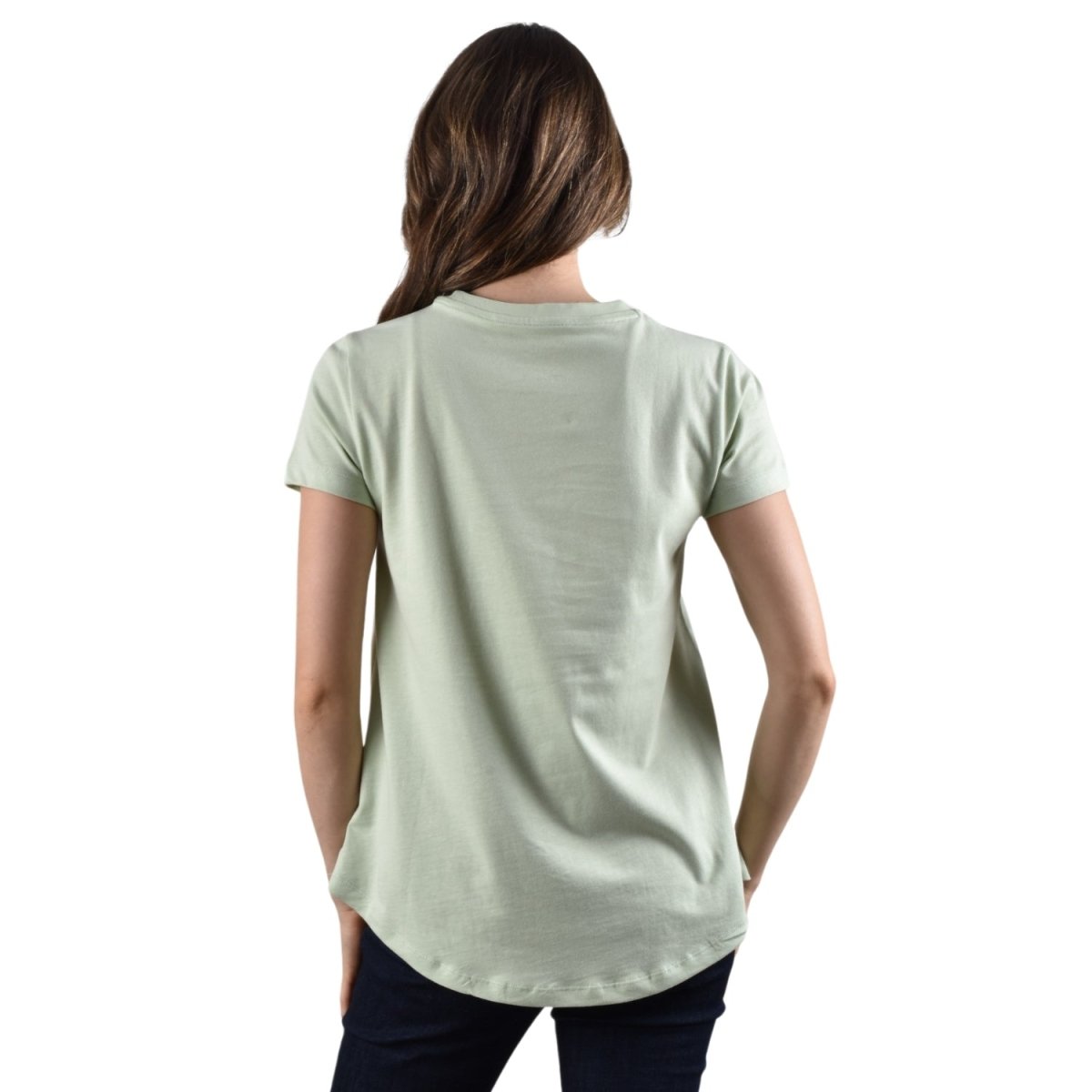 Giordano Women's Cotton Jersey Crew Neck Logo Print Tee - Premium Print Tee