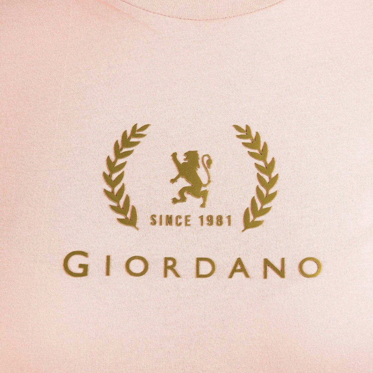 Giordano Women's Cotton Jersey Crew Neck Logo Print Tee - Premium Print Tee
