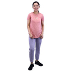 Giordano Women's Cotton Jersey Crew Neck Logo Print Tee - Premium Print Tee