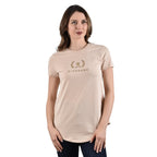 Giordano Women's Cotton Jersey Crew Neck Logo Print Tee - Premium Print Tee
