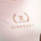 Giordano Women's Cotton Jersey Crew Neck Logo Print Tee - Premium Print Tee