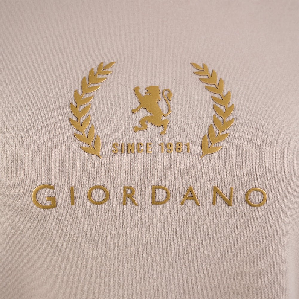 Giordano Women’s Cotton Jersey Crew Neck Print Tee - Premium Print Tee