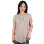 Giordano Women’s Cotton Jersey Crew Neck Print Tee - Premium Print Tee
