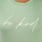 Giordano Women's Cotton Jersey Crew Neck Short Sleeve Message Print Tee - Premium Print Tee