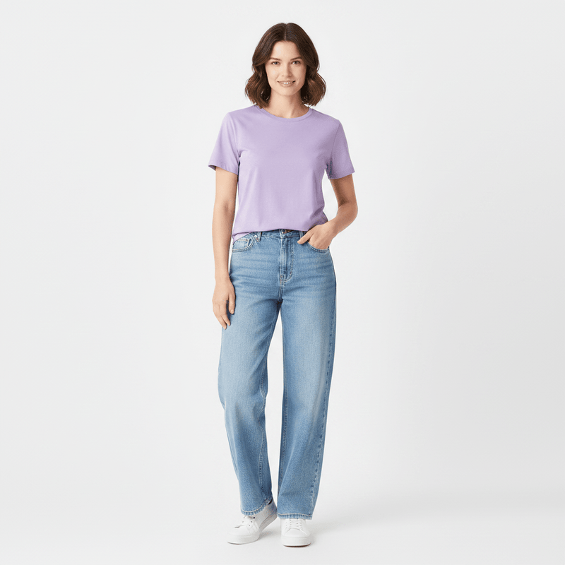 Giordano Women's Cotton Jersey Crewneck Regular Tee | Online Exclusive - first_variant_option_2 Premium Tee for Giordano
