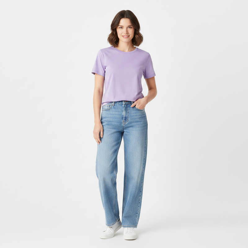 Women's Cotton Jersey Crewneck Regular Tee | Online Exclusive
