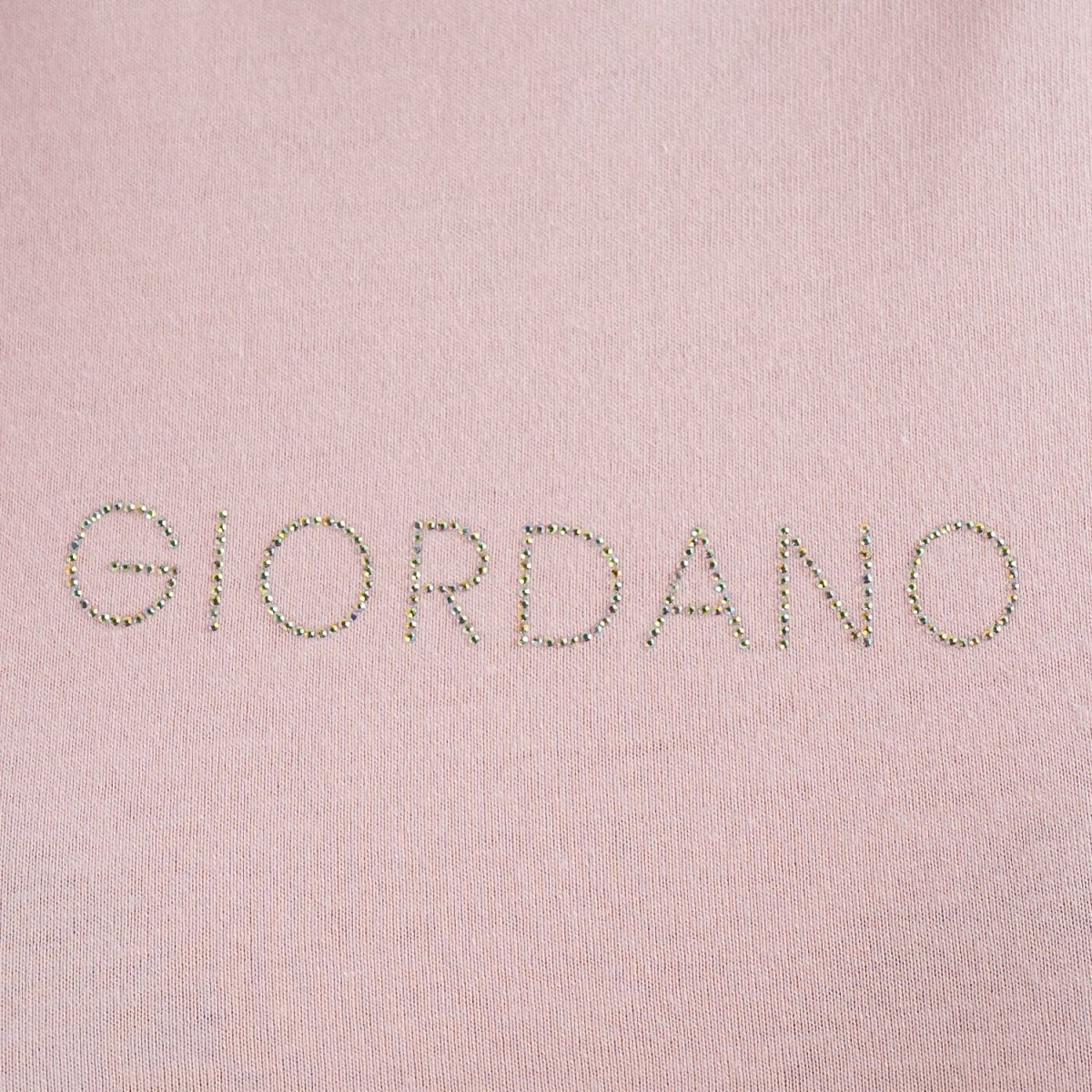 Giordano Women's Cotton Jersey Crewneck Short-Sleeve Comfort Fit Signature Print Tee - Premium Print Tee
