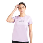 Giordano Women's Cotton Jersey Crewneck Short-Sleeve Comfort Fit Signature Print Tee - Premium Print Tee