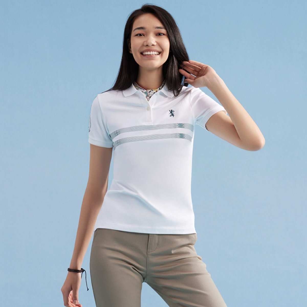 Giordano Women's Cotton Lycra Piqué Bold Polo - Premium Polo