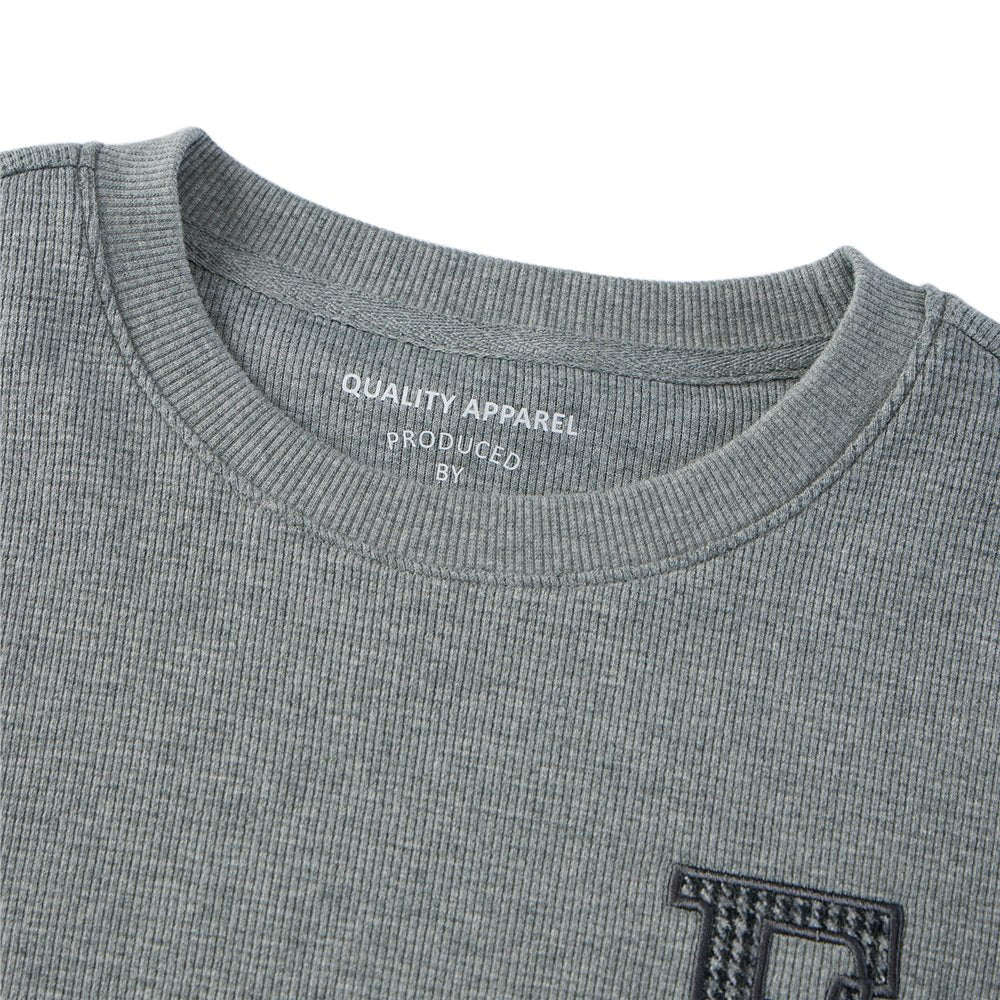 Giordano Women's Cozy Waffle Knit Sweatshirt - Premium Sweatshirts