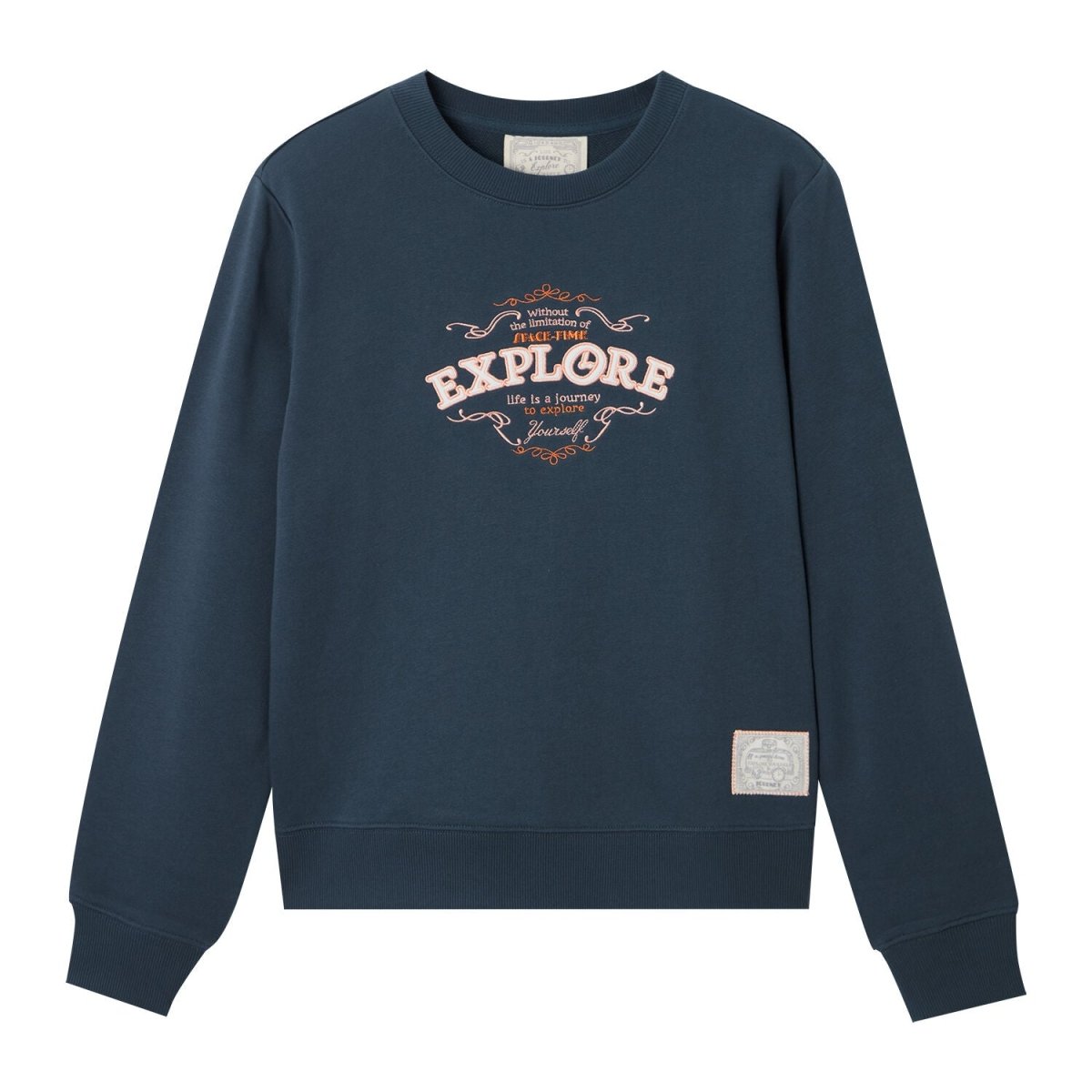 Giordano Women's Crew Neck Long Sleeve Boyfriend Fit Print Sweatshirt - Life Is A Journey Collection - Premium Sweatshirts