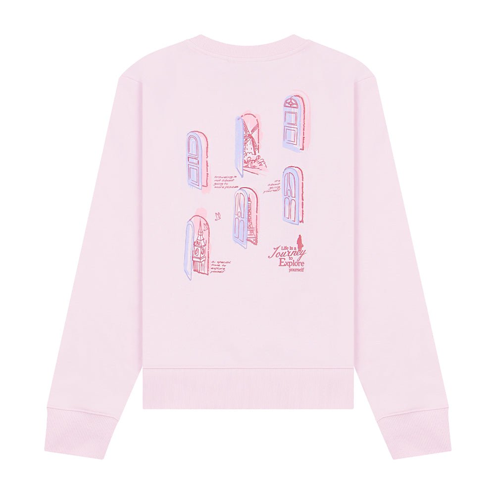 Giordano Women's Crew Neck Long Sleeve Boyfriend Fit Print Sweatshirt - Life Is A Journey Collection - Premium Sweatshirts