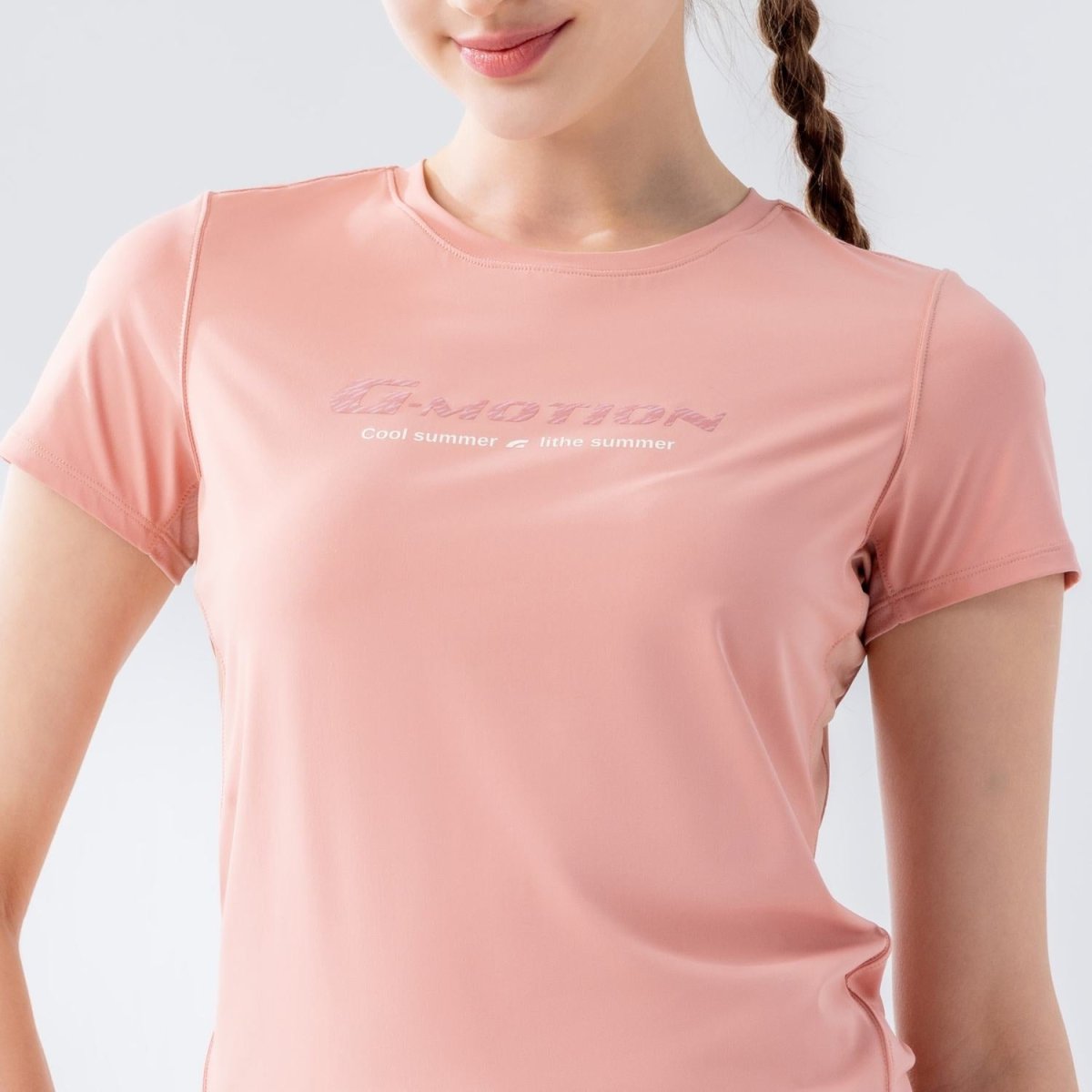 Giordano Women's Crew Neck Short Sleeve Comfort Fit G-Motion Print Tee - Premium Print Tee