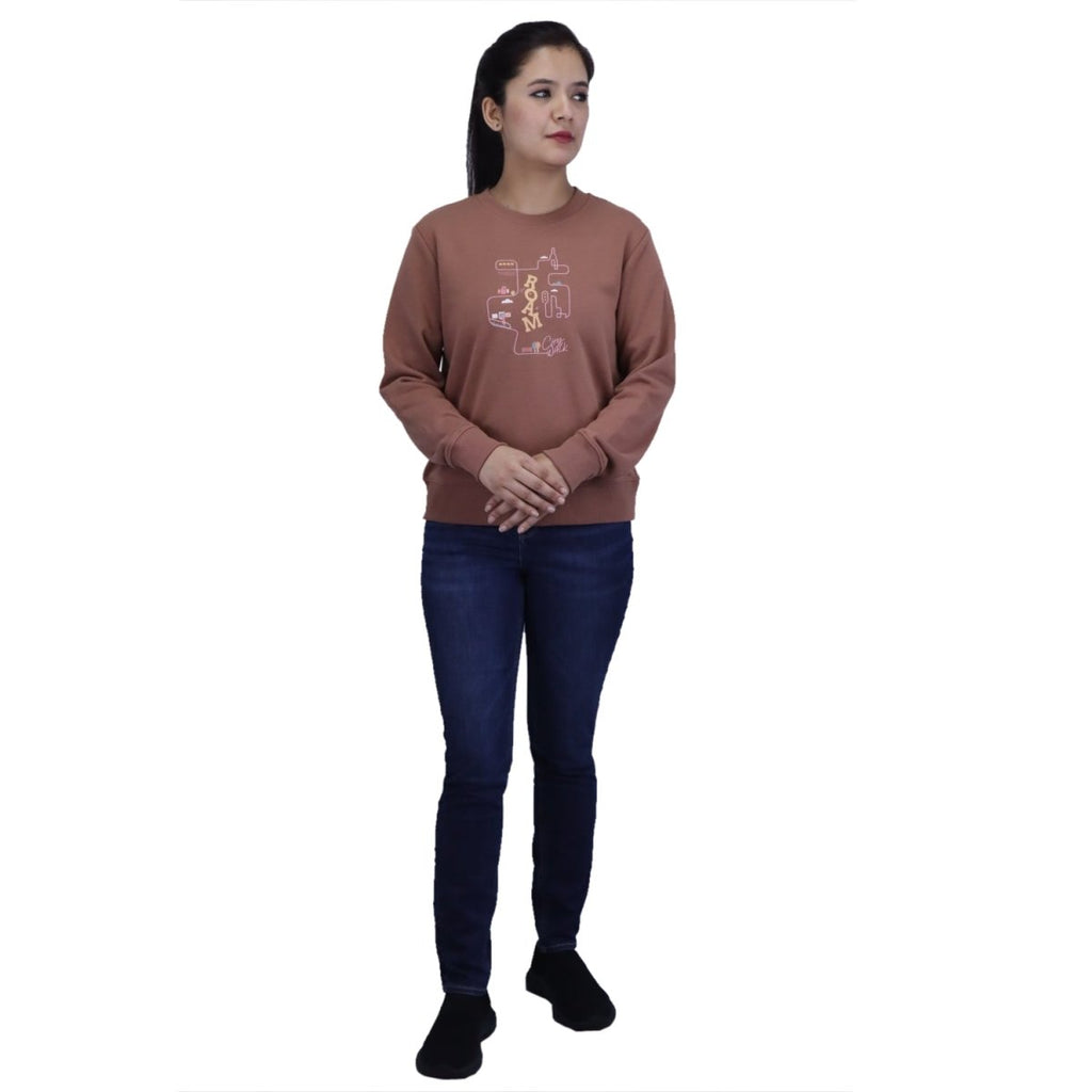Giordano Women's Crewneck Long Sleeve Boyfriend Fit City Walk Collection Print Sweatshirt - Premium Sweatshirts