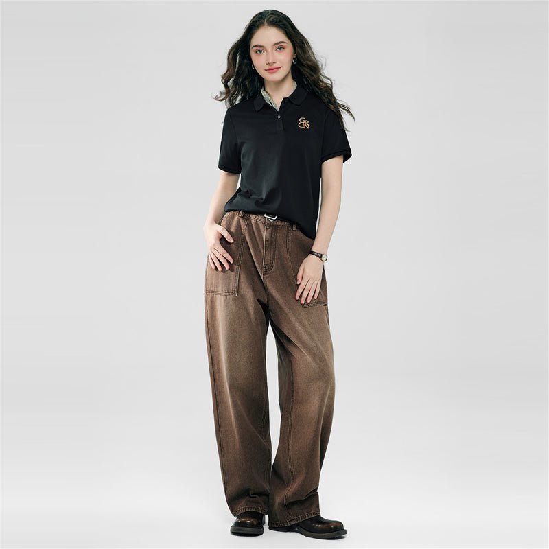Giordano Women’s Embroidered Cotton Liquid Touch Polo - first_variant_option_2 Premium Polo for Giordano