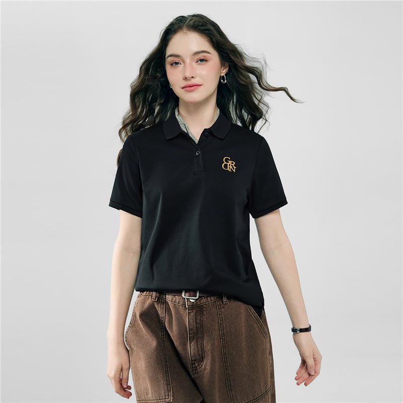 Giordano Women’s Embroidered Cotton Liquid Touch Polo - first_variant_option_2 Premium Polo for Giordano