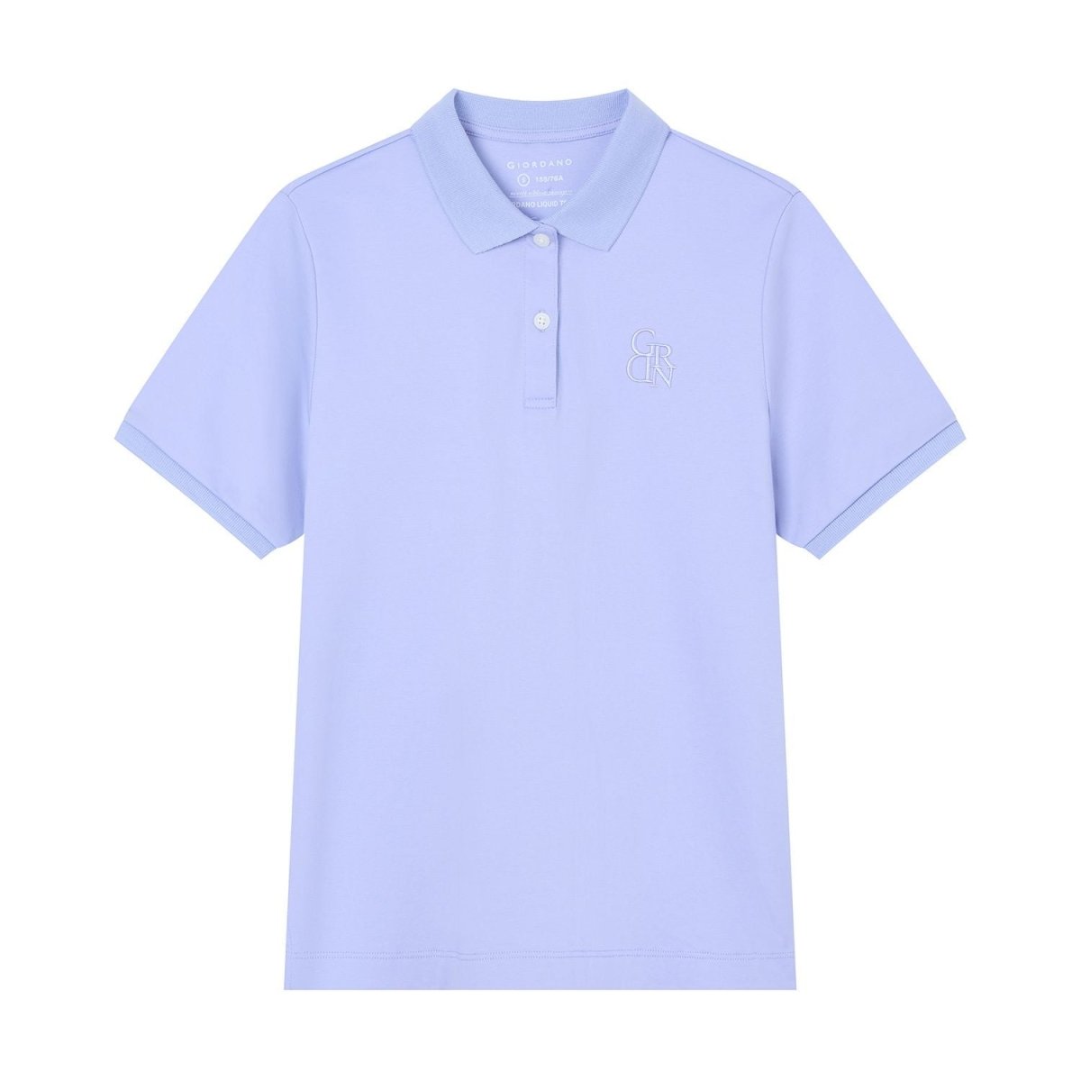 Giordano Women’s Embroidered Cotton Liquid Touch Polo - Premium Polo