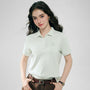 Giordano Women’s Embroidered Cotton Liquid Touch Polo - Premium Polo