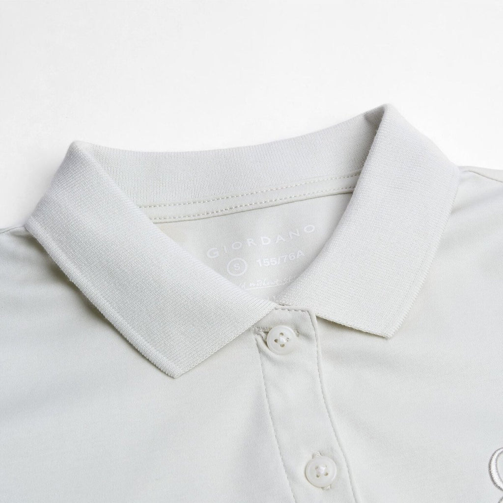 Giordano Women’s Embroidered Cotton Liquid Touch Polo - Premium Polo