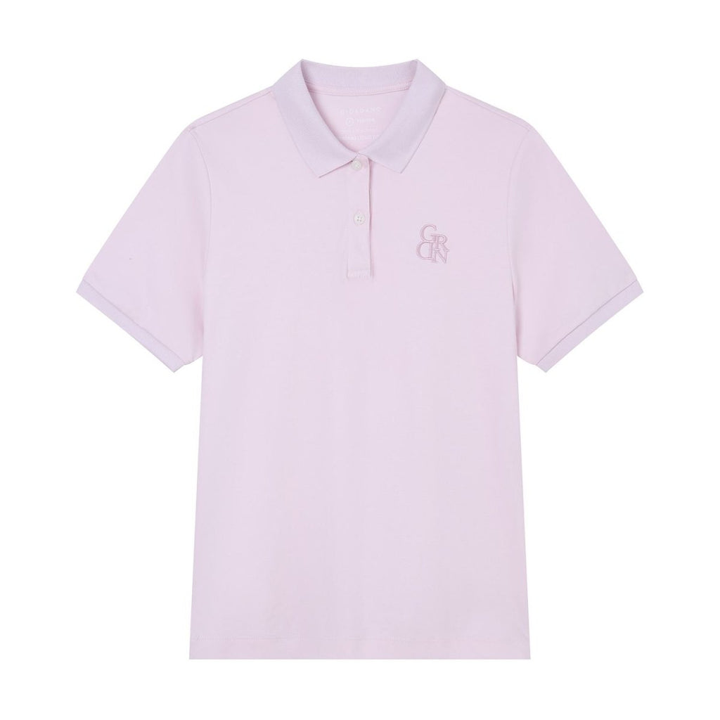 Giordano Women’s Embroidered Cotton Liquid Touch Polo - Premium Polo
