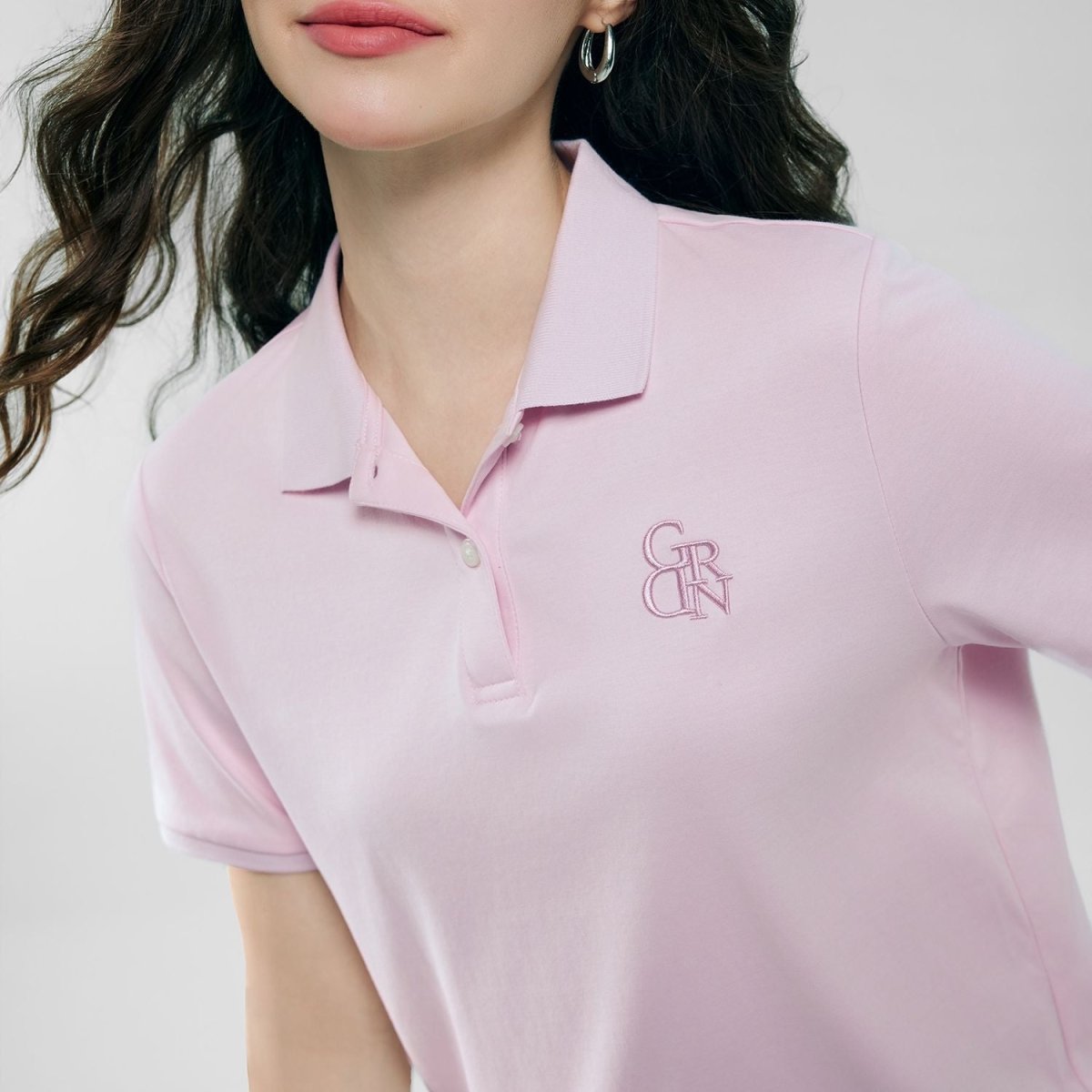 Giordano Women’s Embroidered Cotton Liquid Touch Polo - Premium Polo