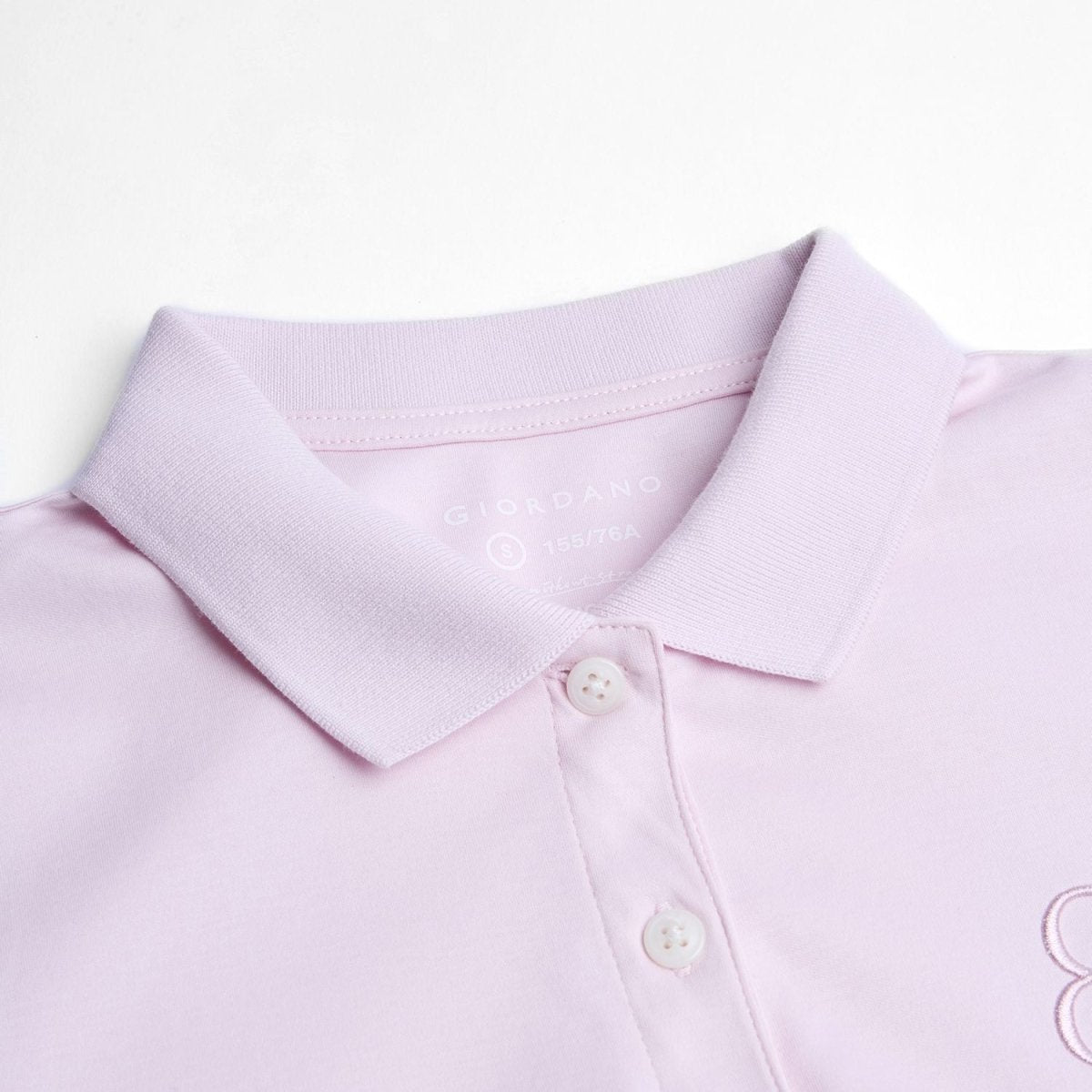 Giordano Women’s Embroidered Cotton Liquid Touch Polo - Premium Polo