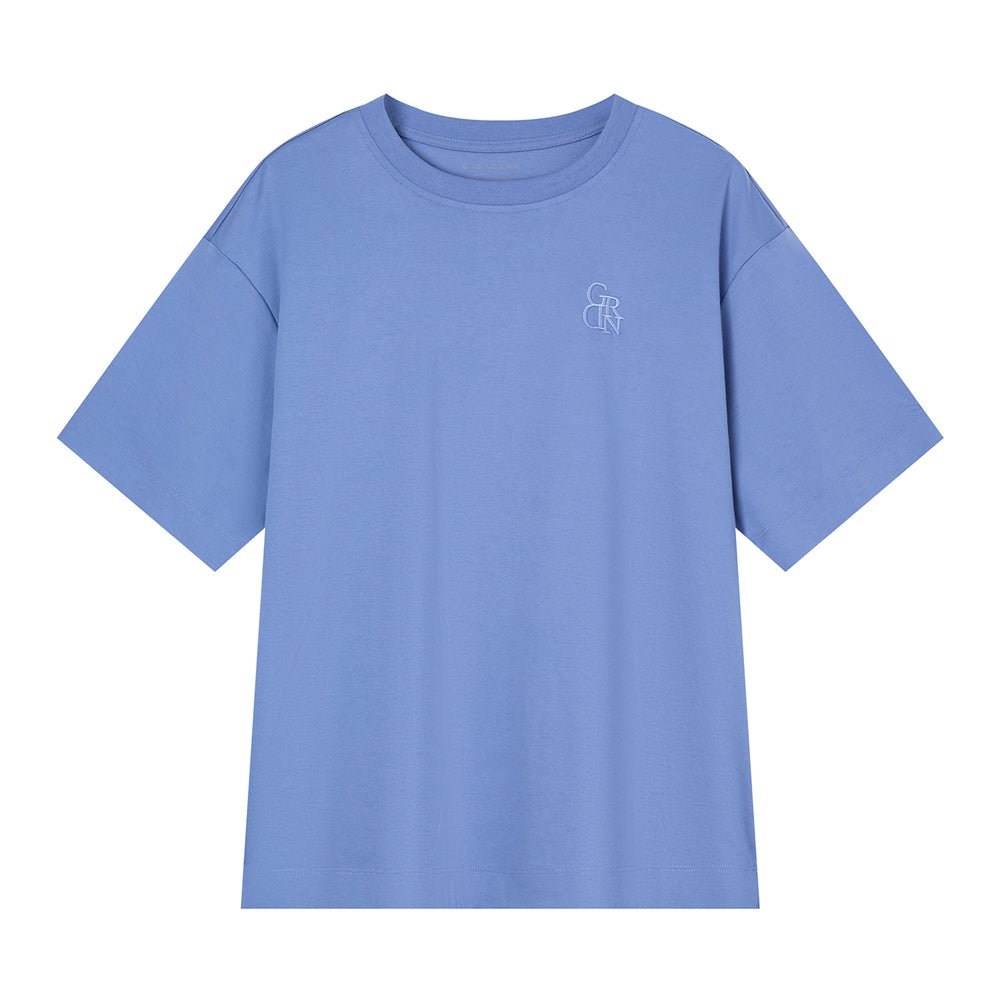 Giordano Women’s Embroidered Cotton Liquid Touch Tee - Premium Tee