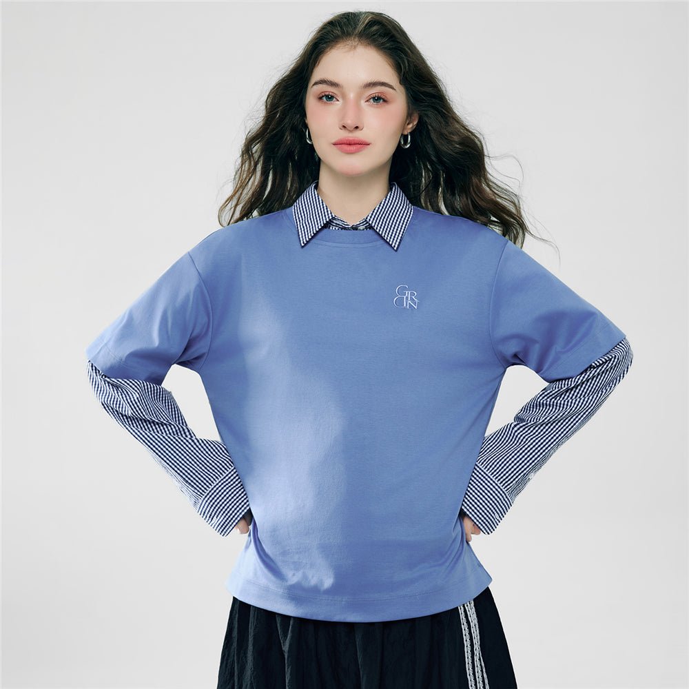 Giordano Women’s Embroidered Cotton Liquid Touch Tee - Premium Tee