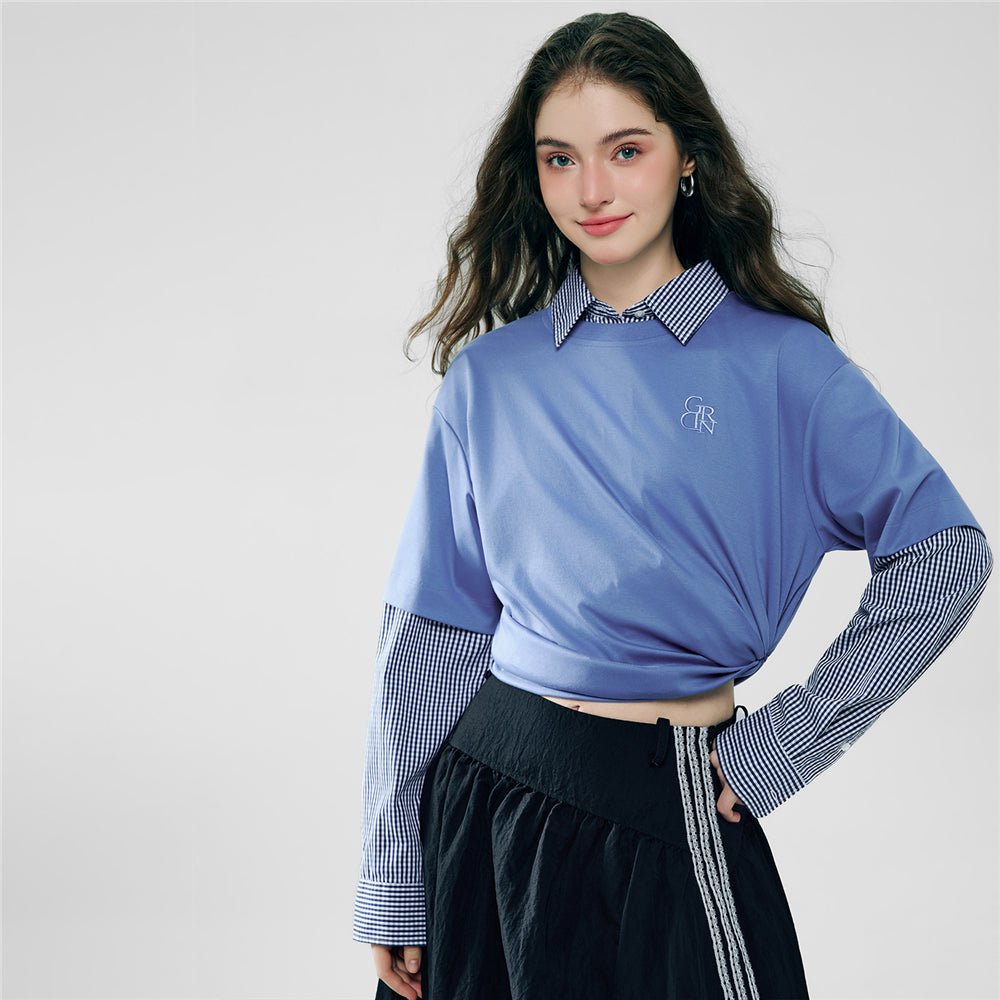 Giordano Women’s Embroidered Cotton Liquid Touch Tee - Premium Tee