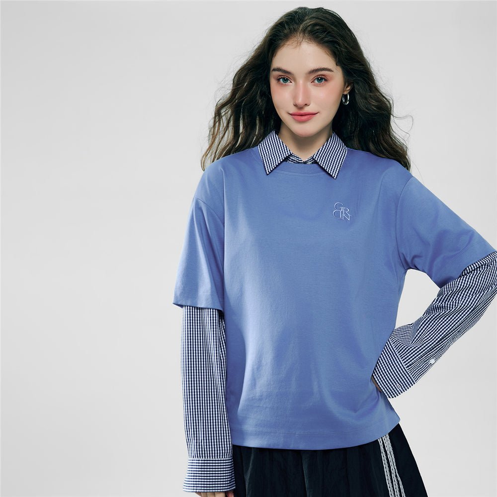 Giordano Women’s Embroidered Cotton Liquid Touch Tee - Premium Tee