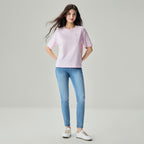 Giordano Women’s Embroidered Cotton Liquid Touch Tee - Premium Tee