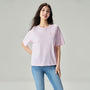 Giordano Women’s Embroidered Cotton Liquid Touch Tee - Premium Tee