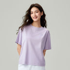 Giordano Women’s Embroidered Cotton Liquid Touch Tee - Premium Tee