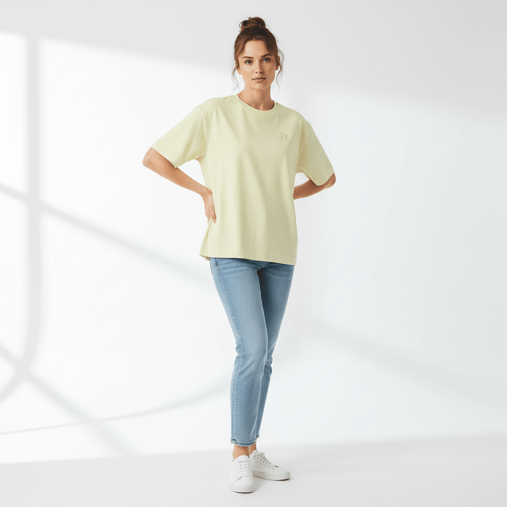 Giordano Women’s Embroidered Cotton Liquid Touch Tee - first_variant_option_2 Premium Tee for Giordano