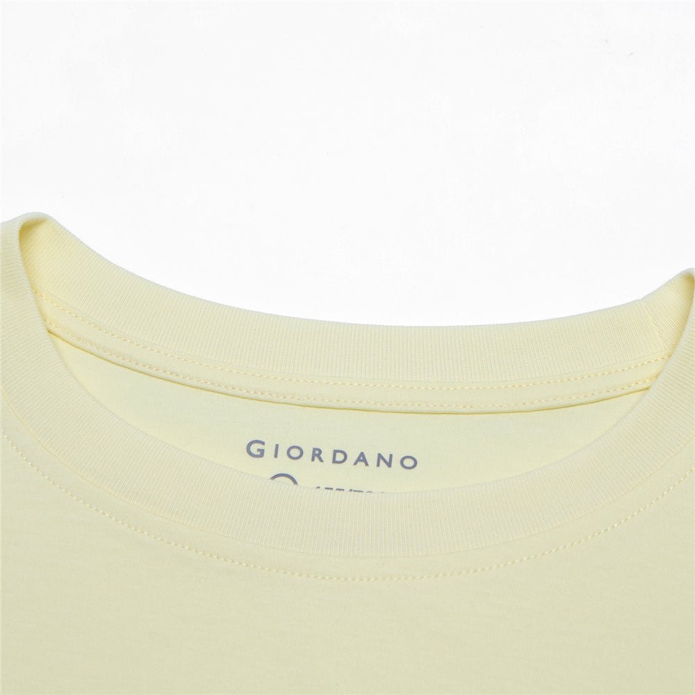 Giordano Women’s Embroidered Cotton Liquid Touch Tee - first_variant_option_2 Premium Tee for Giordano