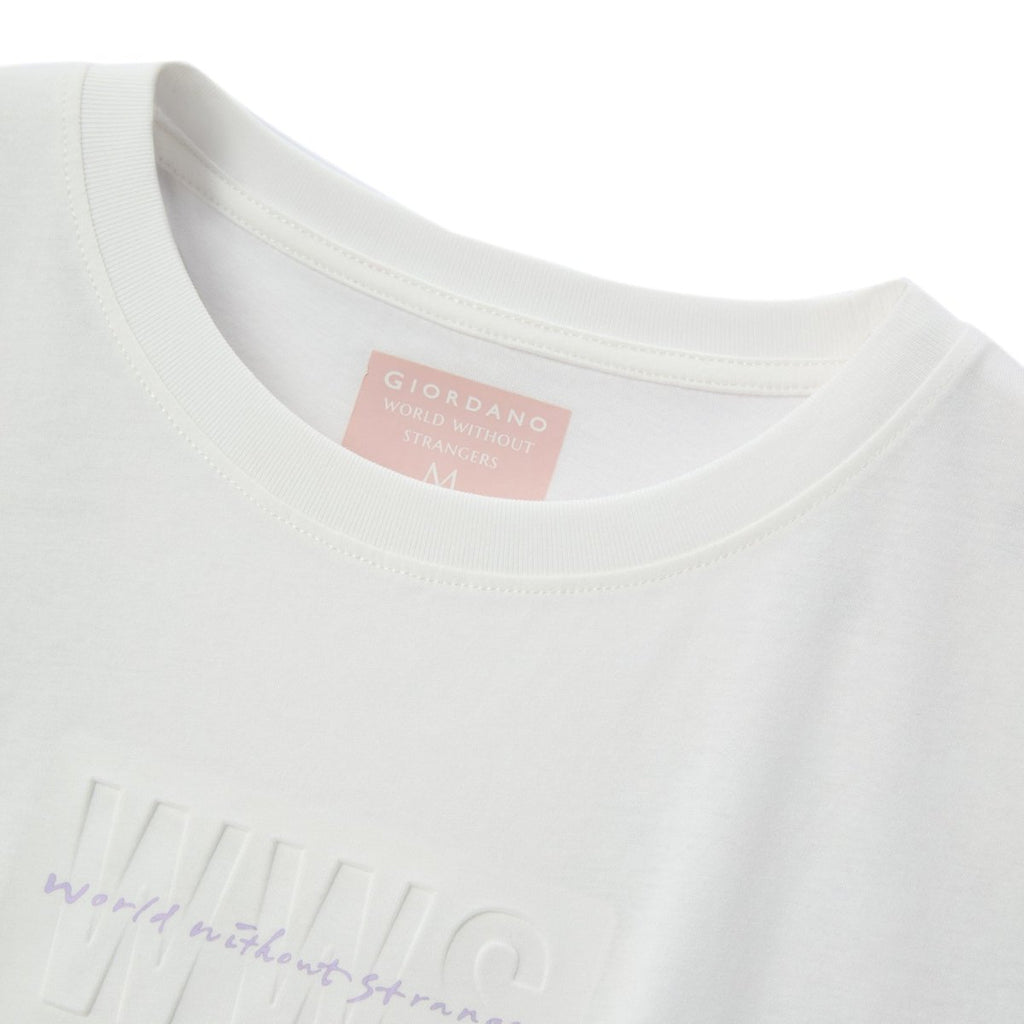 Giordano Women's Graphic Print Cotton Boyfriend Tee - Premium Print Tee