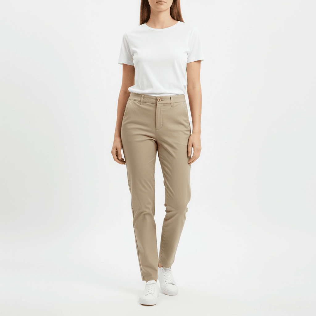 Giordano Women's High Waist Tapered Fit Twill Pants - Premium Pants