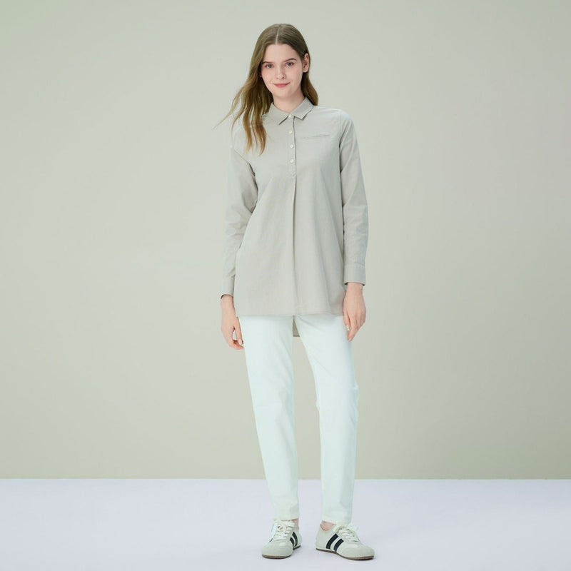 Giordano Women’s High - Waist Twill Regular Tapered Fit Pant - first_variant_option_2 Premium Pants for Giordano