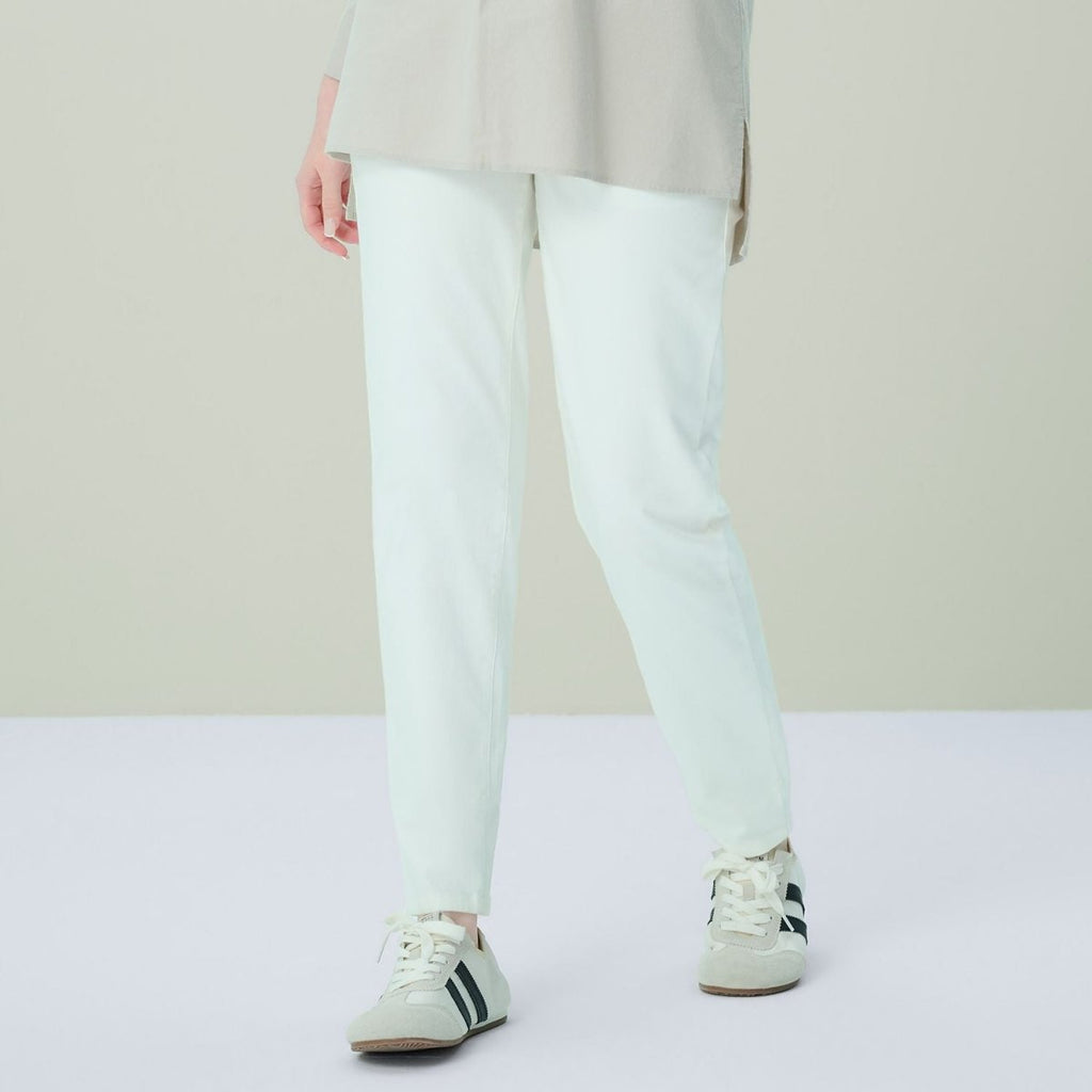 Giordano Women’s High - Waist Twill Regular Tapered Fit Pant - first_variant_option_2 Premium Pants for Giordano