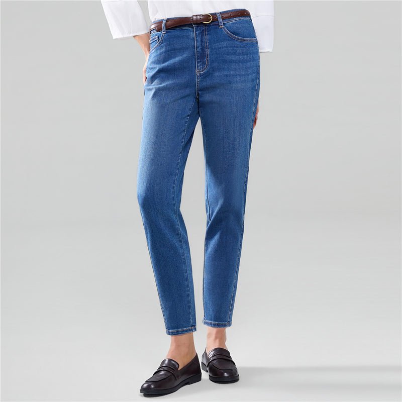 Giordano Women’S High - Waist Ultra Stretch Straight Denim Jeans - first_variant_option_2 Premium Jeans for Giordano