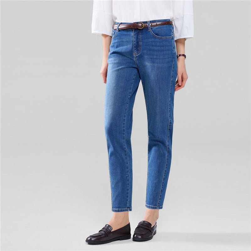 Giordano Women’S High - Waist Ultra Stretch Straight Denim Jeans - first_variant_option_2 Premium Jeans for Giordano